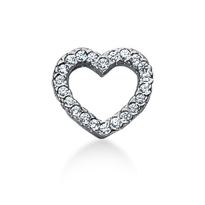 0.33 CT Diamond Heart Shape Pendant
