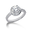Halo Four Prong Center  Diamond Engagement Ring (0.48 ct. tw.)