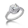 Halo Four Prong Center  Diamond Engagement Ring (0.42 ct. tw.)