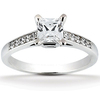 Classic Cathedral Princess Center Diamond Engagement Ring