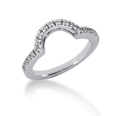 Prong Set Matching Band 0.17 ct. Diamond Bridal Ring - view 1