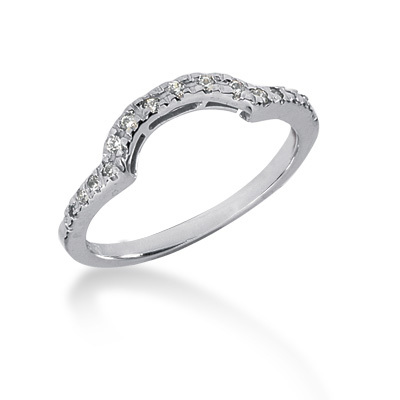 Prong Set Matching Band 0.16 CT Diamond Bridal Ring - view 1