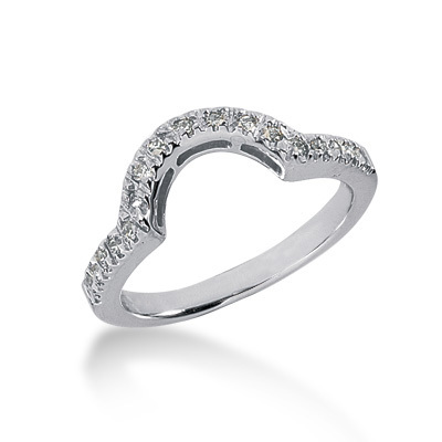 Prong Set Matching Band 0.17 CT Diamond Bridal Ring