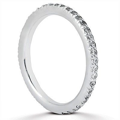 Pave Set 0.49 ct. tw. Diamond Wedding Band - view 2