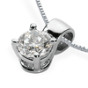 Solitaire Four Prong Basket Diamond Pendant (0.15 ct GH SI1)