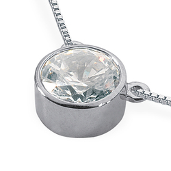 Bezel Solitaire Diamond Pendant (0.10 ct. GH SI1)