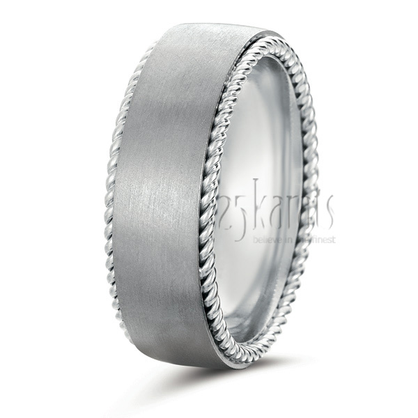 Braided Edge Wedding Band - view 2