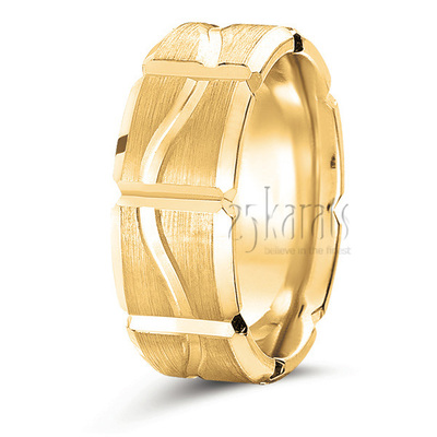 Carved Design Wedding Band - view 2 of 2