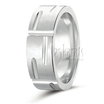Incised Basic Design Wedding Band - main view thumbnail