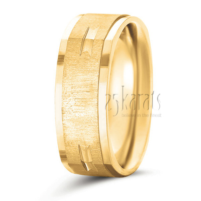 Attractive Squared Wedding Ring - view 2 thumbnail
