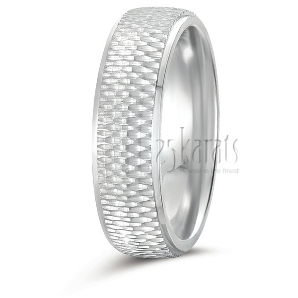 Exclusive Diamond Cut Wedding Band - view 2