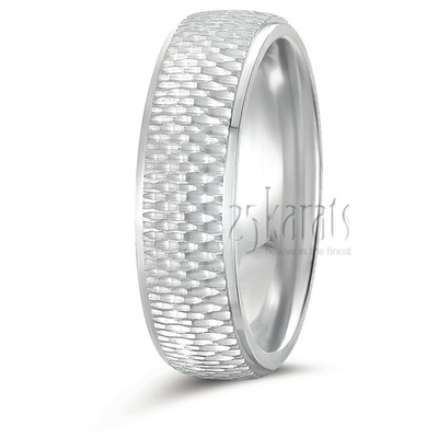 Exclusive Diamond Cut Wedding Band - view 2 thumbnail