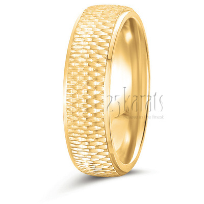 Exclusive Diamond Cut Wedding Band - main view thumbnail