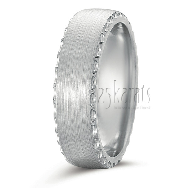 Basic Carved Wedding Ring - view 2