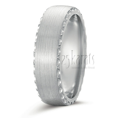 Basic Carved Wedding Ring - view 2 thumbnail