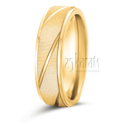 Chic Incised Wedding Band - view 2 thumbnail