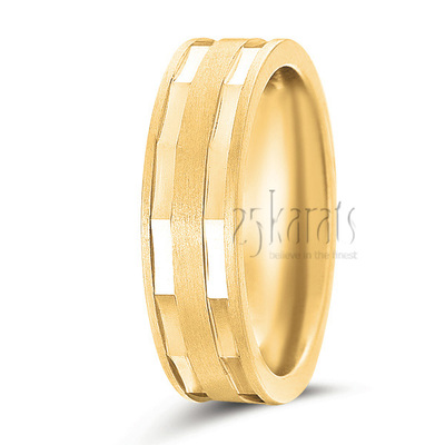 Angled Cut Wedding Band - main view thumbnail