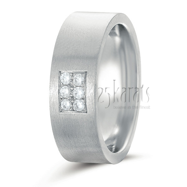 Pave Set Diamond Wedding Band - view 2