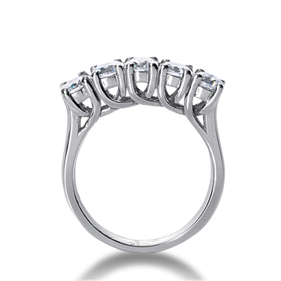 5 Stone Trellis Diamond Anniversary Ring ( 1.25 ct. tw.) thumbnail 2