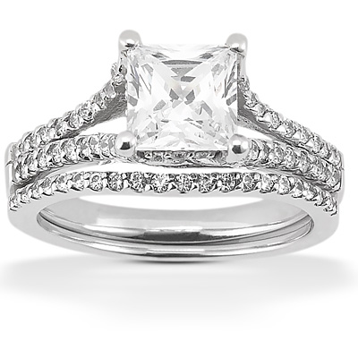 Trellis Split Shank Diamond Bridal Ring (0.40 ct. tw.)