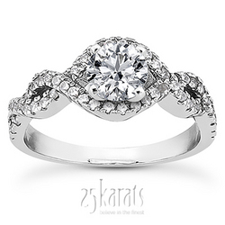 Infinity Design Diamond engagement Ring (0.39 ct. tw.)