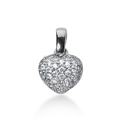 1.00 CT Diamond Heart Shape Pendant 4