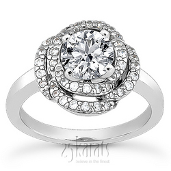 Fancy Halo Style Diamond Engagement Ring (0.43 ct. tw.)