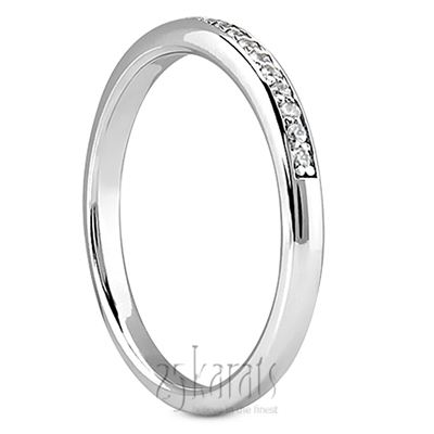 14K white gold Floral Engagement Matching Band - alternate view 2