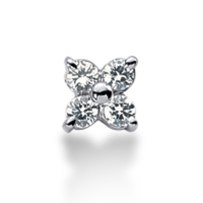 0.28ct. Flower Design Diamond Pendant - view 2 of 2