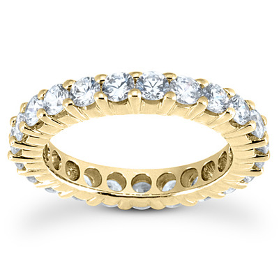 Classic Shared Prong Set Round Diamond Eternity Wedding Band (2.00ct. tw.) - view 3