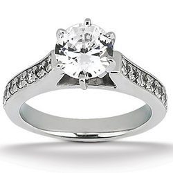 0.27 ct. Cathedral Diamond Engagement Ring