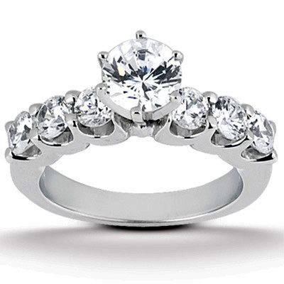 U-Prong Set Designer Diamond Bridal Ring ( 0.30 ct. tw.)