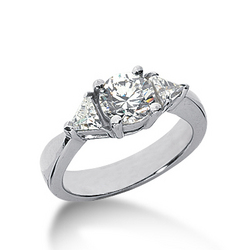 Trillion Accented Diamond Engagement Ring (0.50 ct. tw.)
