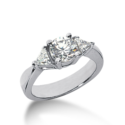 Trillion Accented Diamond Engagement Ring ( 0.30 ct. tw. ) thumbnail 1