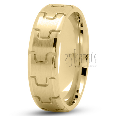 Solid Fancy Carved Wedding Ring