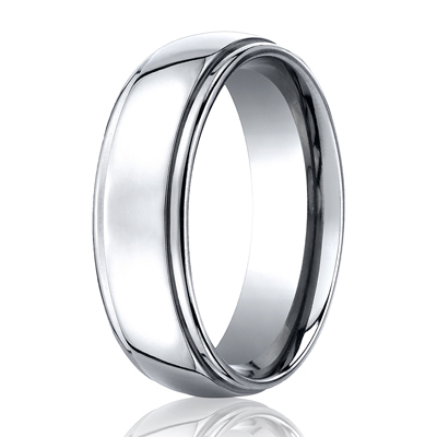 Cobaltchrome™ 7mm Comfort-Fit High Polished Design Ring