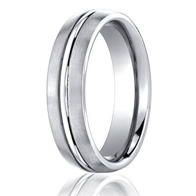 Cobaltchrome™ 6mm Comfort-Fit Satin-Finished Design Ring