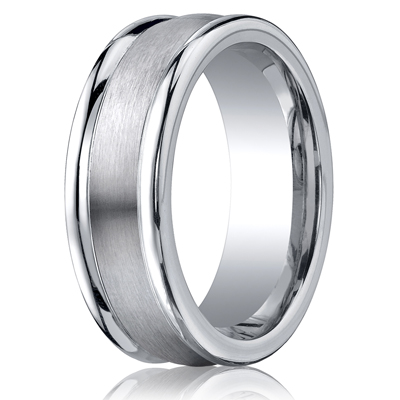 Cobaltchrome™ 8mm Comfort-Fit Satin-Finished Round Edge Design Ring