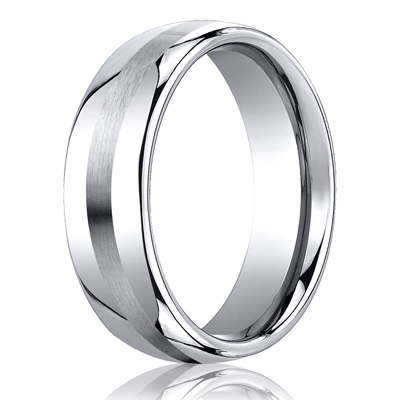 Cobaltchrome™ 7.5mm Comfort-Fit Satin-Finished Design Ring