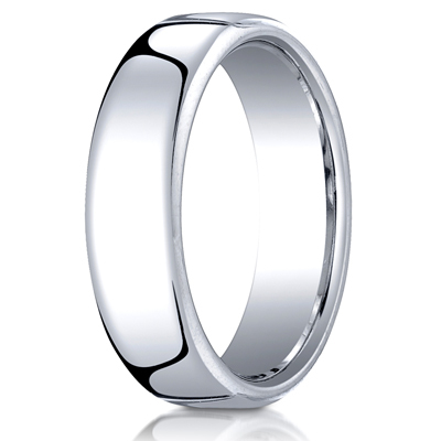 PROTECTOR Benchmark Raised Grooved Center Cobalt Chrome Wedding Band - 7mm