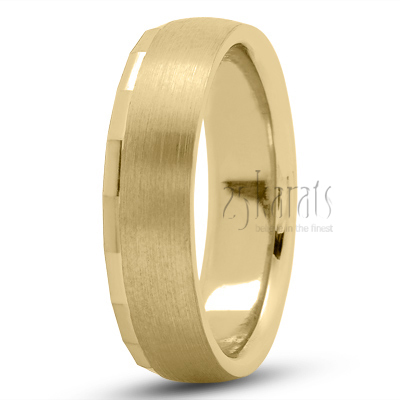 Angled Cut Edge Wedding Band - main view thumbnail