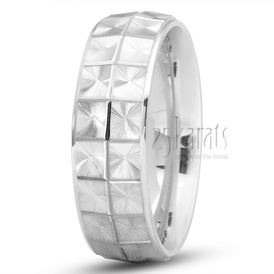 Fine Diamond Cut Wedding Ring
