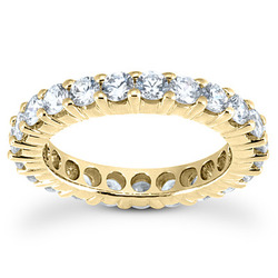 Classic Shared Prong Set Round Diamond Eternity Wedding Band (2.30 ct. tw) thumbnail 3