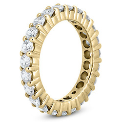 Classic Shared Prong Set Round Diamond Eternity Wedding Band (2.30 ct. tw) thumbnail 4