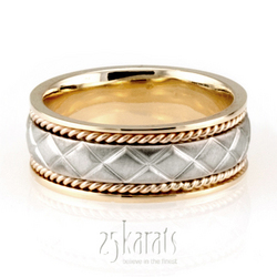 Exquisite XX Brushed Handcrafted Wedding Ring 