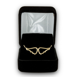 14K Yellow Gold Diamond Angel Wings Pendant (0.15 ct. tw.) thumbnail 2