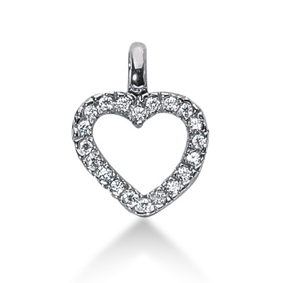 0.50 CT Diamond Heart Shape Pendant 3 - view 1