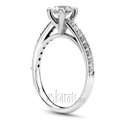 Contemporary Shared Prong  Engagement Ring  thumbnail 2