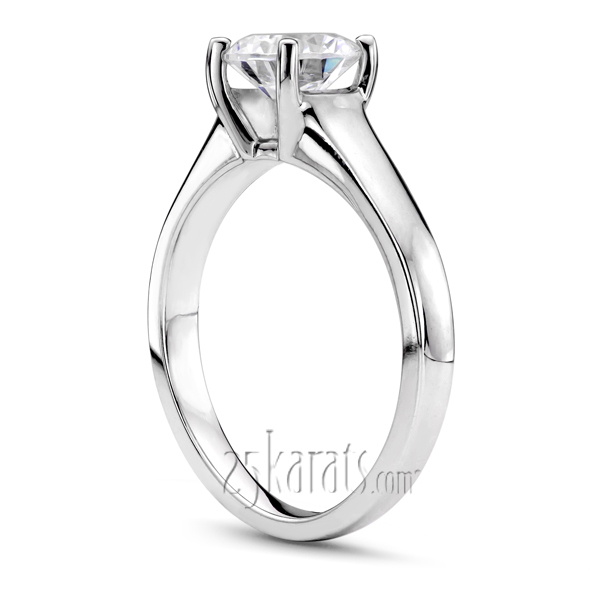 14K white gold 4 Prong Set Diamond Engagement Ring (1.00ct) - alternate view 2