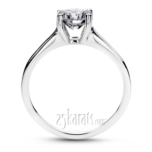14K white gold 4 Prong Set Diamond Engagement Ring (1.00ct) - alternate view 3
